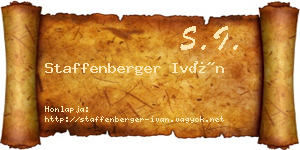 Staffenberger Iván névjegykártya