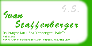 ivan staffenberger business card